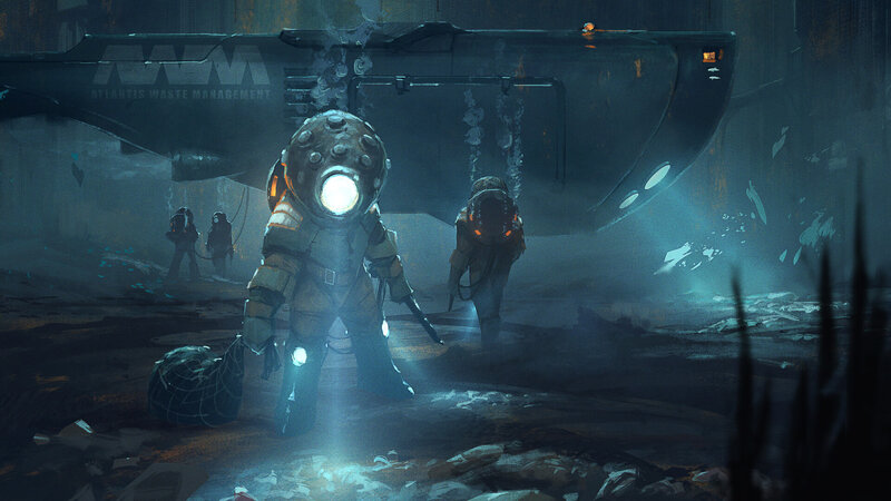 Divers in Deep-sea Suit