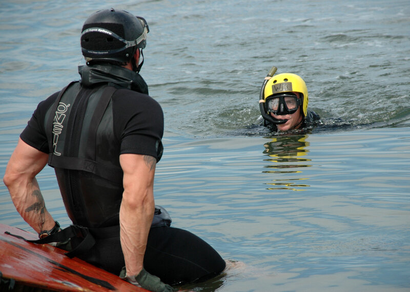 Divers in the water