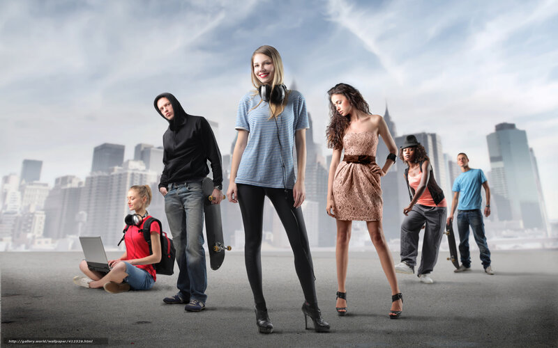 diverse group of young adults