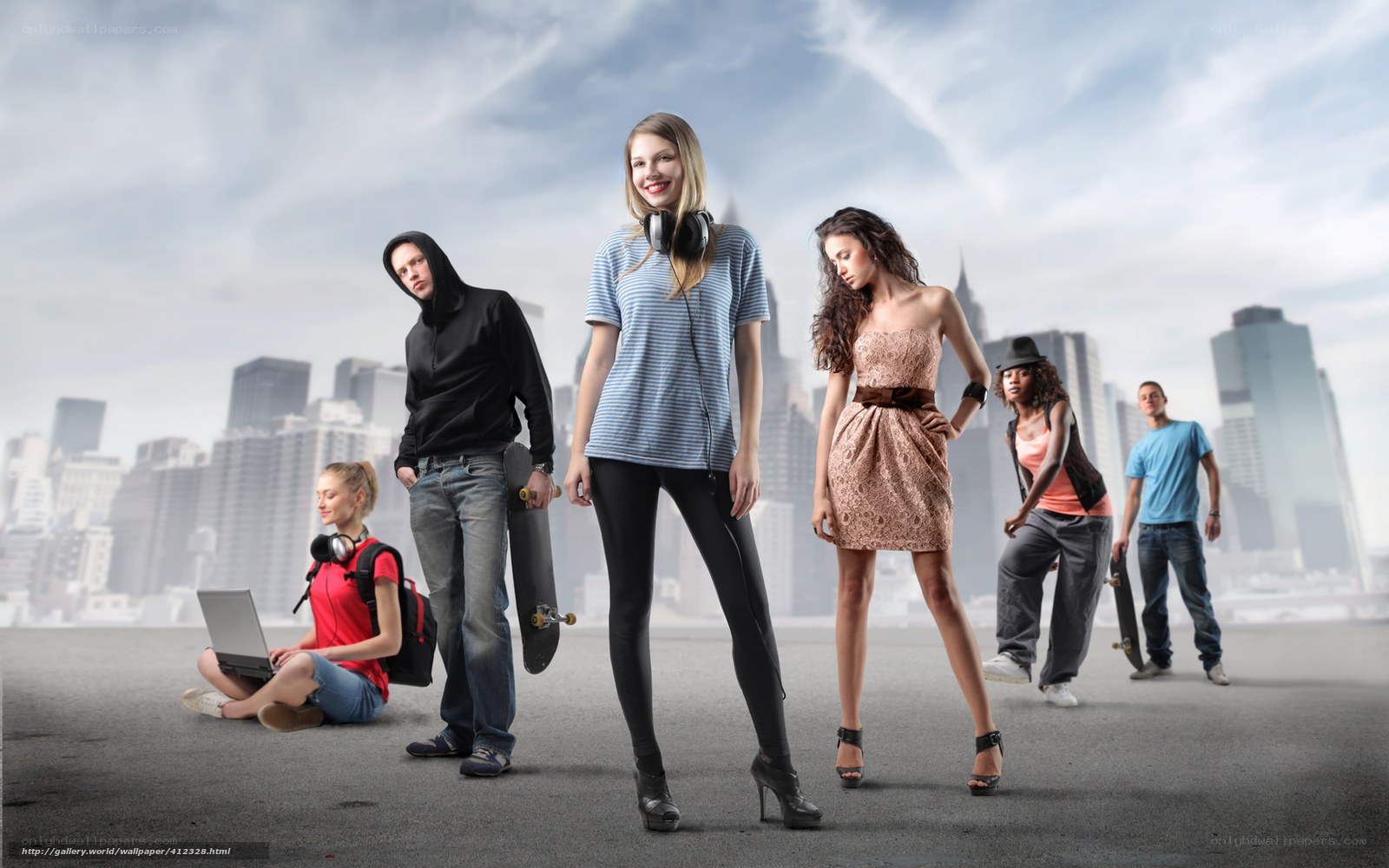 diverse group of young adults