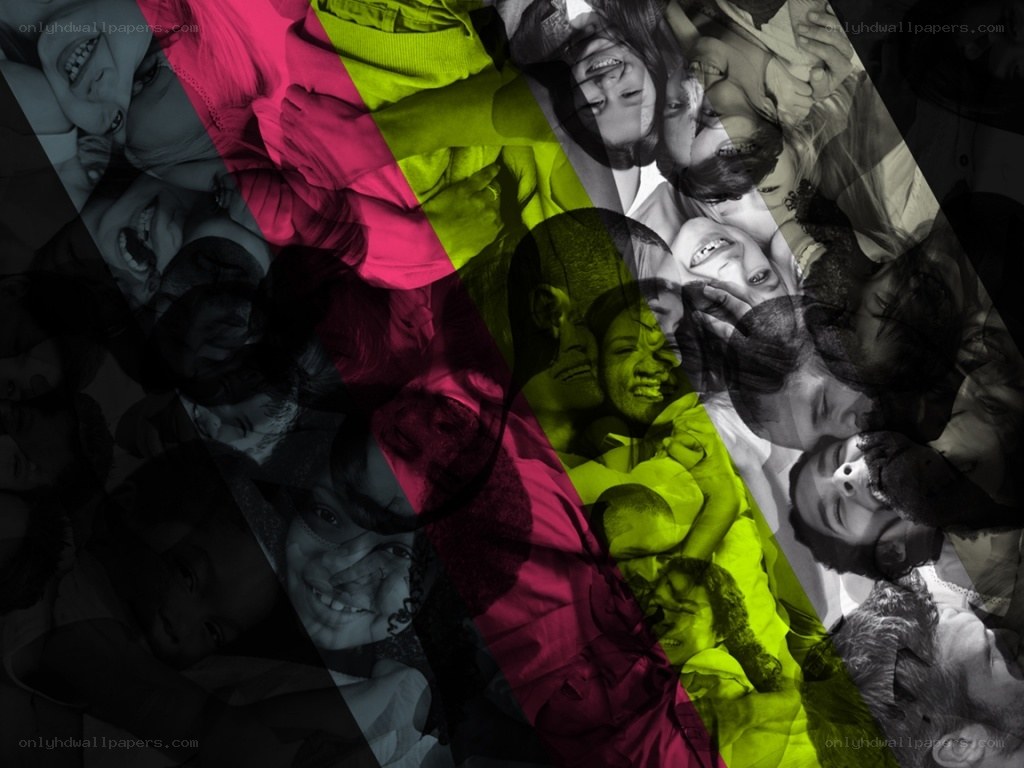 diverse people collage