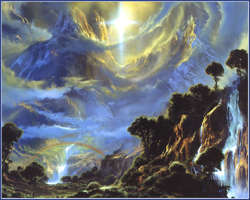Divine mountain landscape
