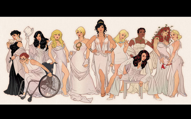 divine women in greek attire