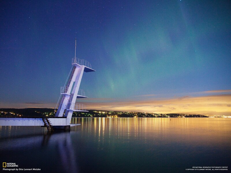 Diving Platform at Night