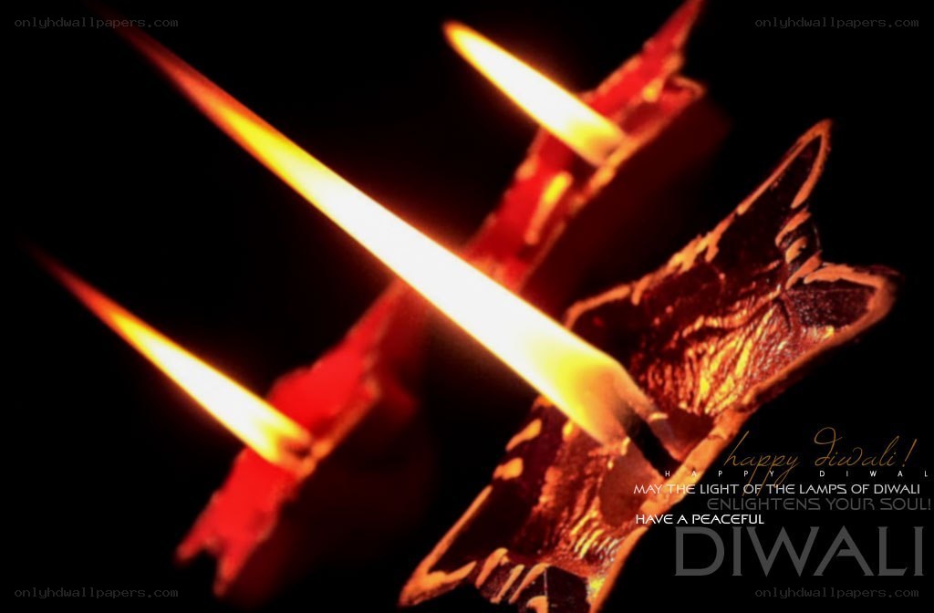 Diwali candles glowing