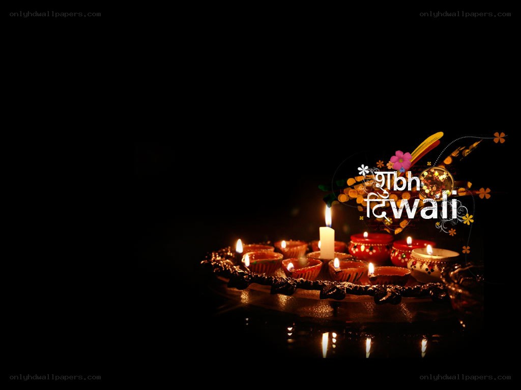 Diwali celebration with candles