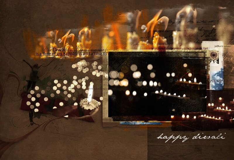 Diwali festival collage