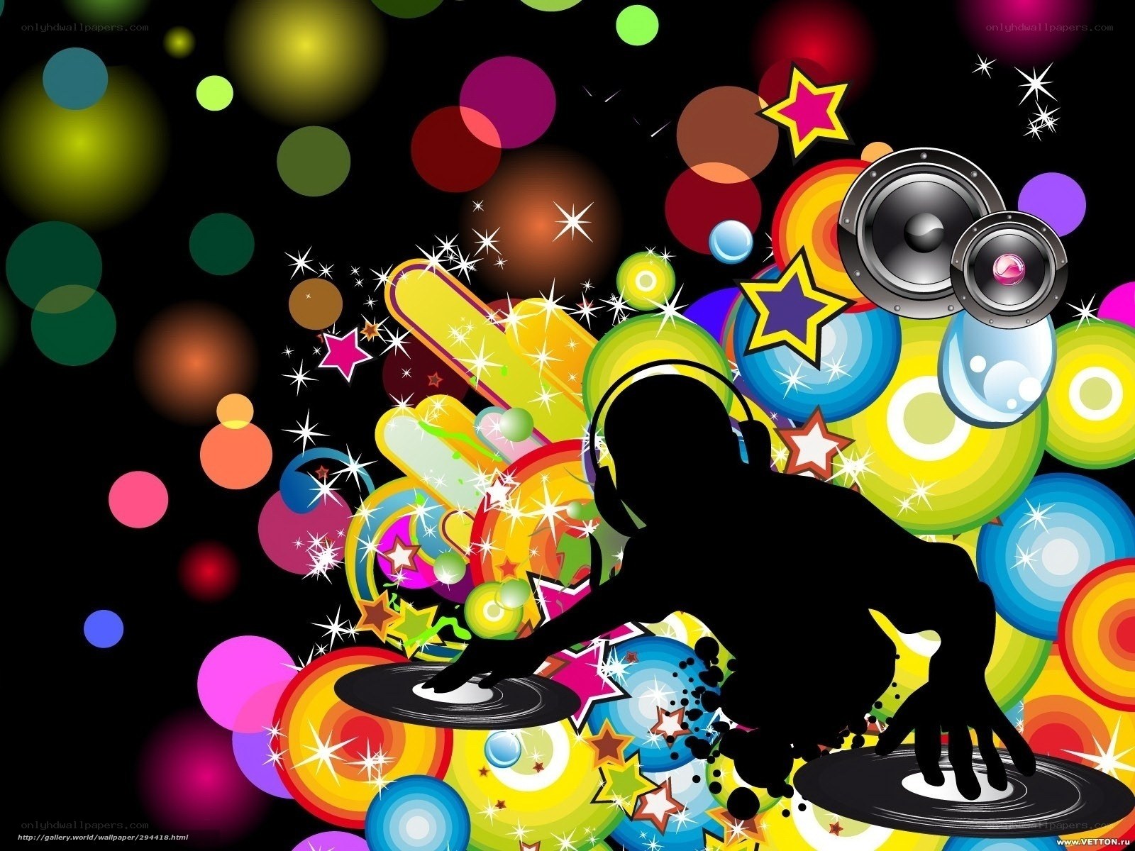 DJ at a colorful party
