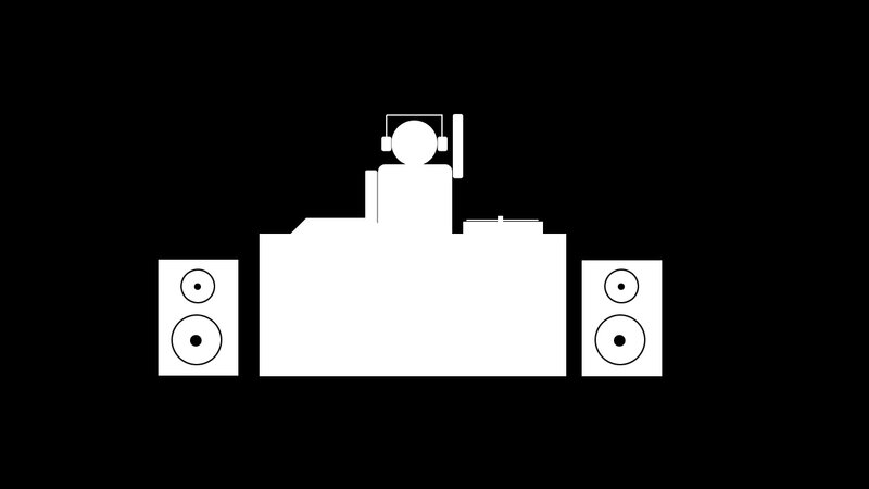 DJ at a music setup