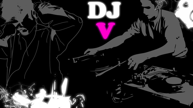 DJ at Turntables — Black