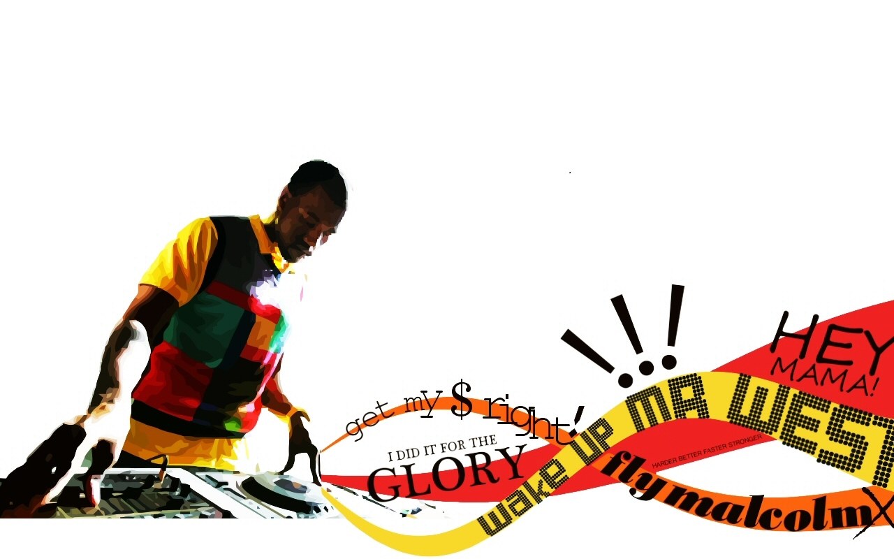 DJ at turntables with text overlay