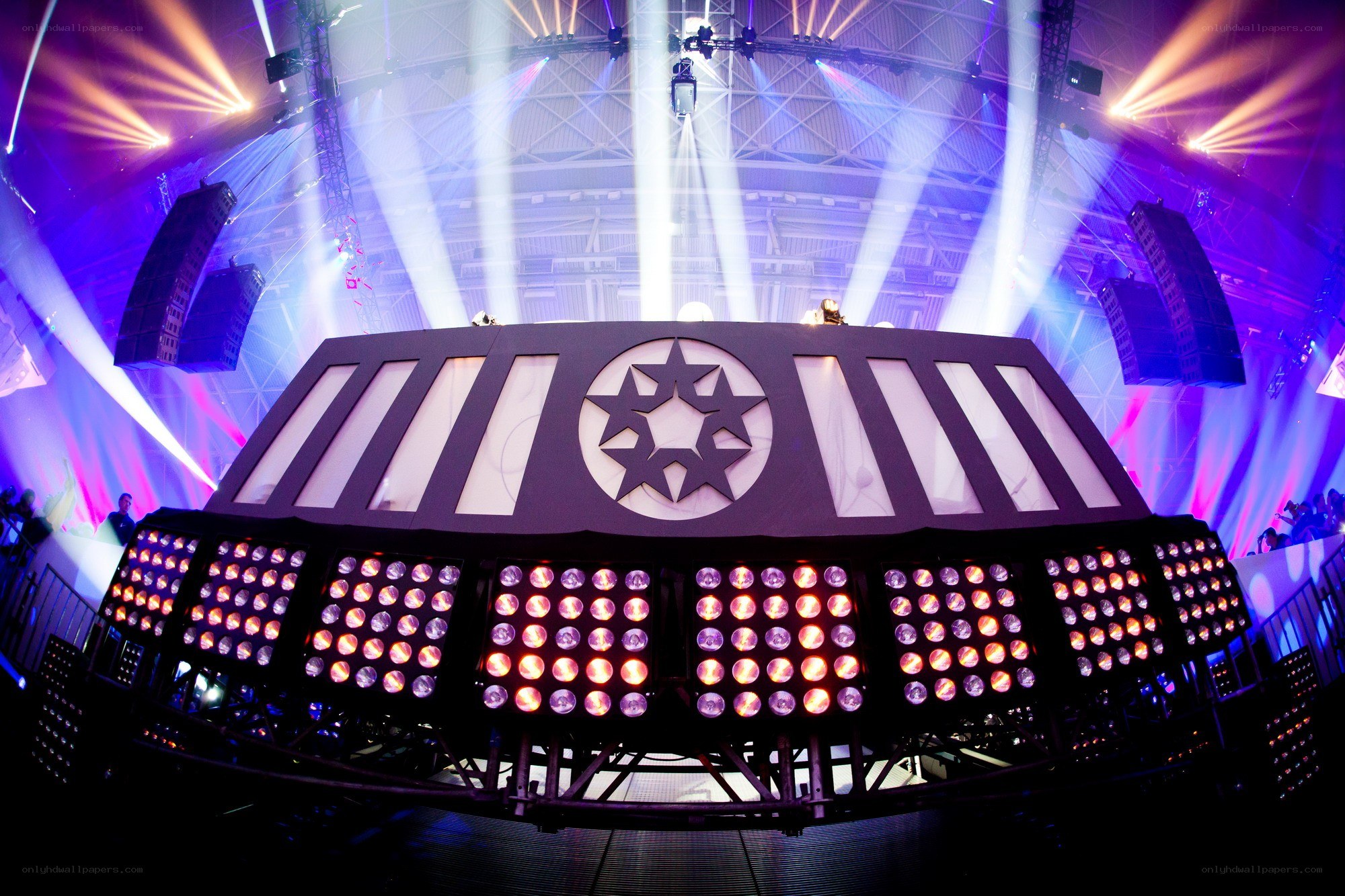 DJ booth at a concert