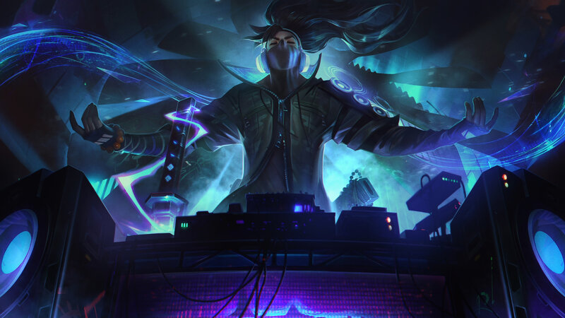Dj Character at Turntable