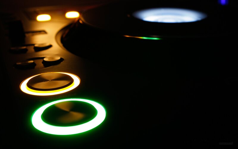 DJ Controller with Glowing Lights — Black