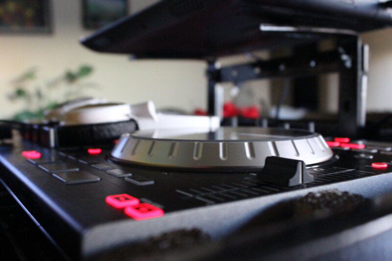 DJ Controller with Headphones