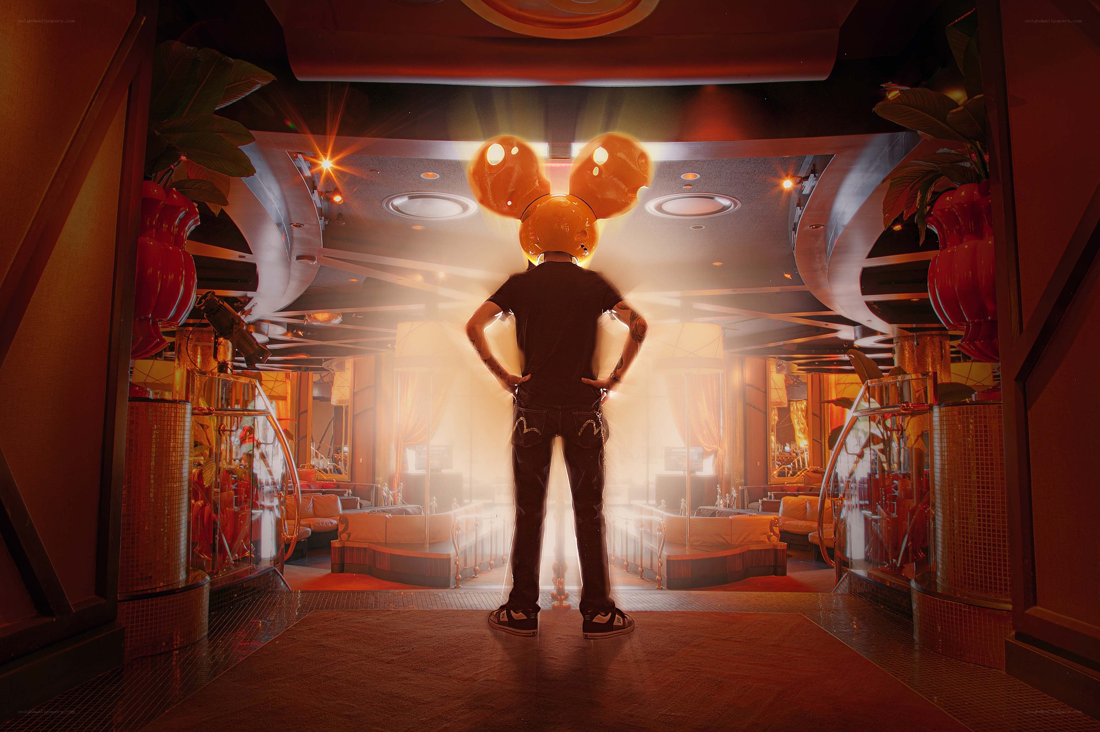 DJ Deadmau5 in a club