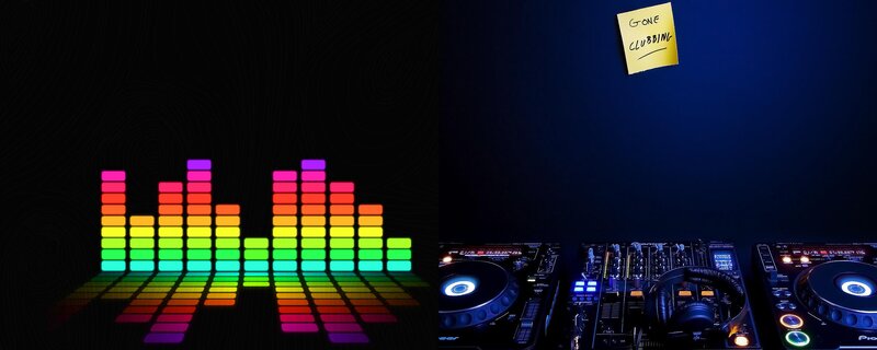 DJ equipment and audio visualizer