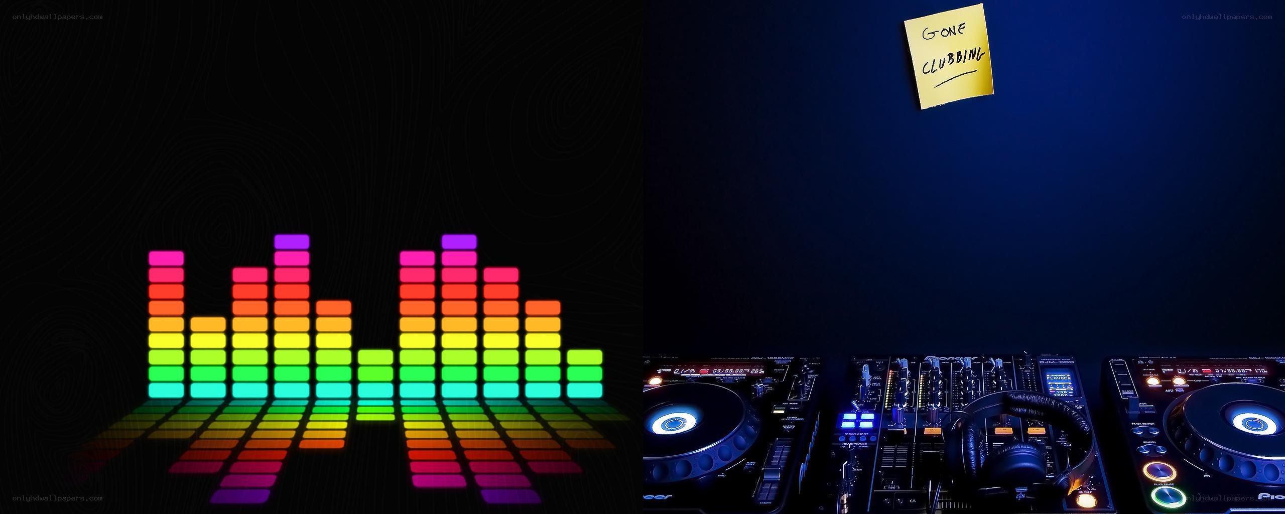 DJ equipment and audio visualizer