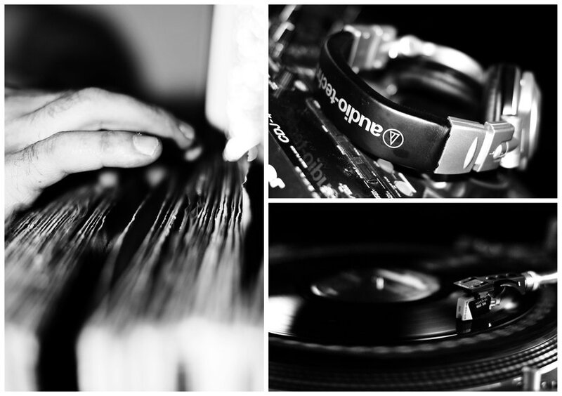 DJ equipment and hands at work