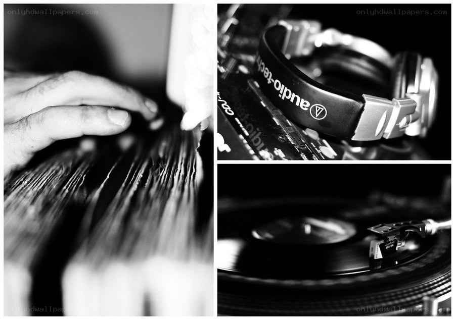 DJ equipment and hands at work
