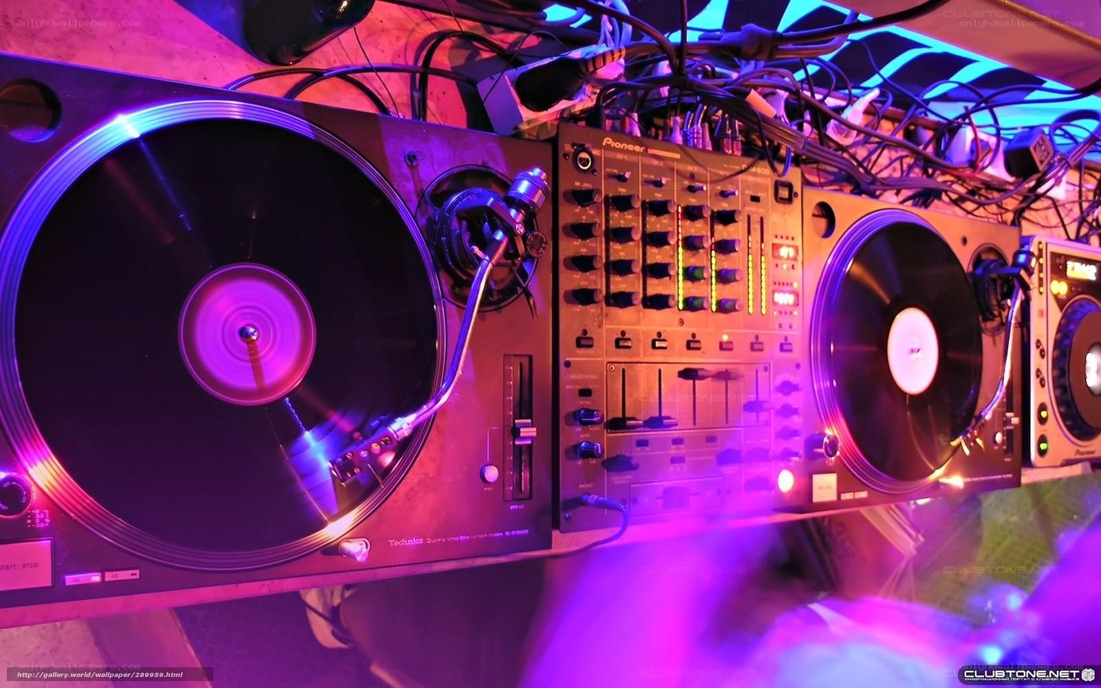 DJ equipment at a club