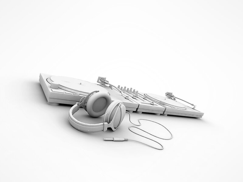 DJ Equipment on White Surface