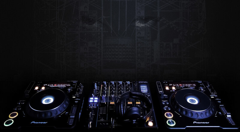 DJ equipment setup