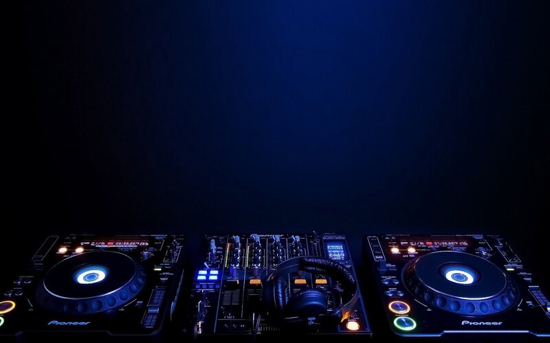 DJ equipment setup