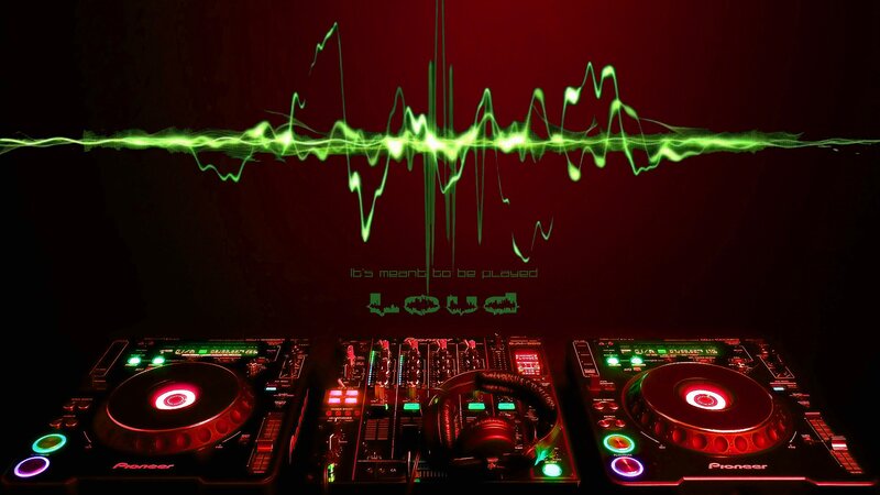 DJ Equipment Setup — Black, Dark, Digital Art