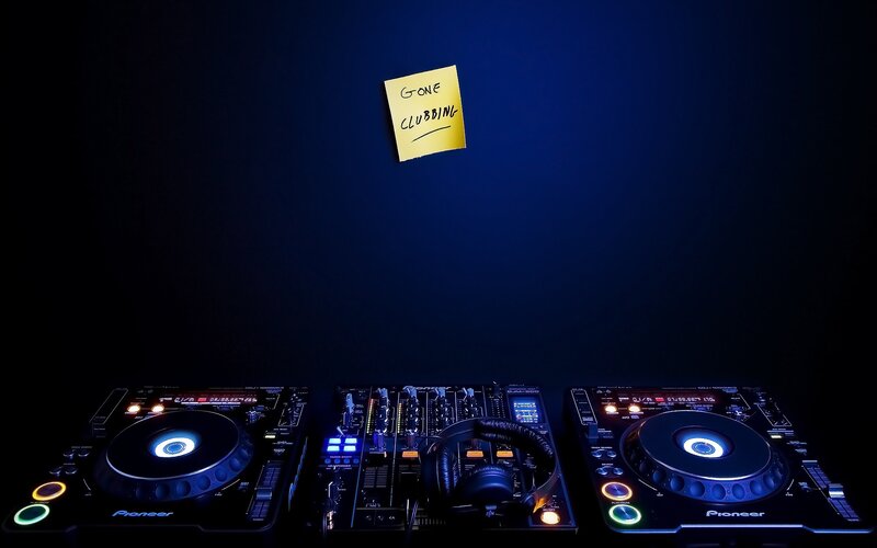 DJ Equipment Setup — Black, Dark