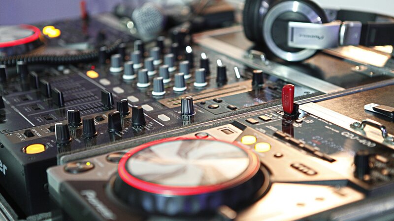 DJ Equipment Setup — Black, Technical