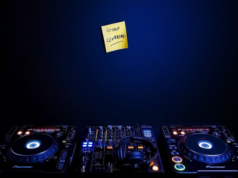 DJ Equipment Setup — Night