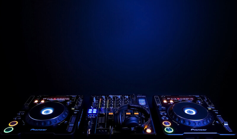 DJ equipment setup