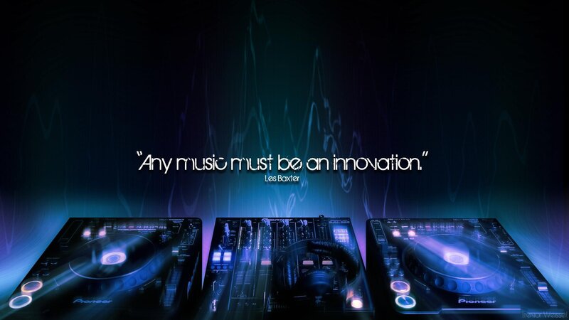 DJ equipment with quote