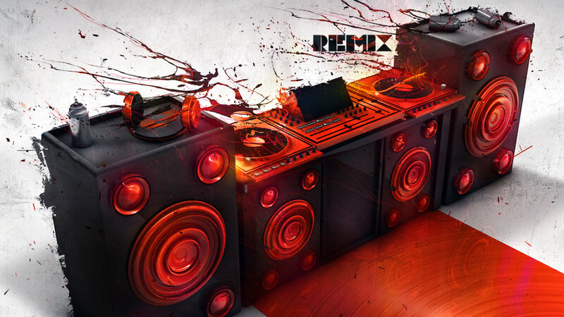 DJ Equipment with Speakers — Black, Energetic