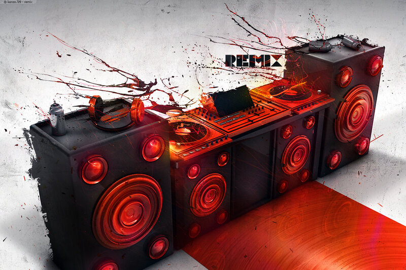 DJ Equipment with Speakers