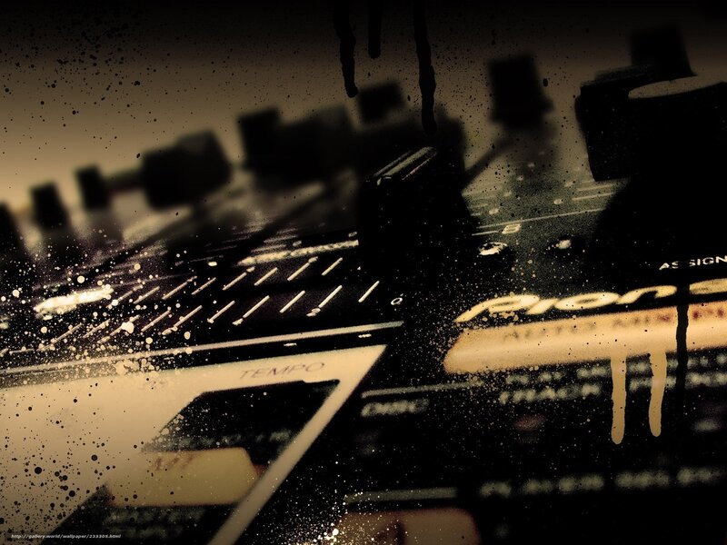 DJ equipment with splatter effect