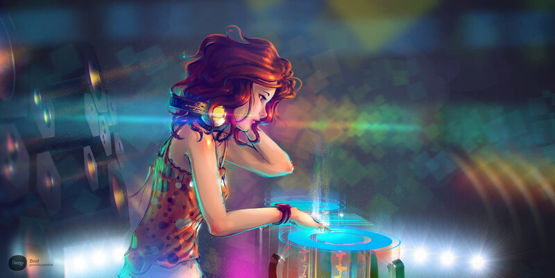 DJ girl at a concert
