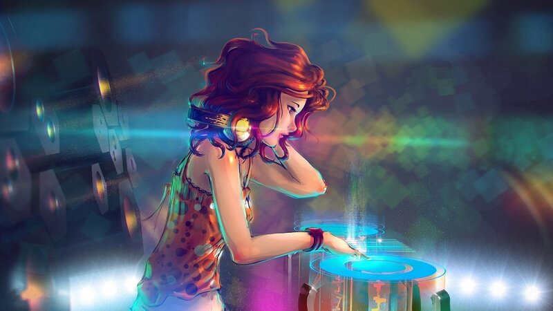 DJ girl at the club