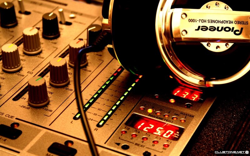 DJ Mixer and Headphones