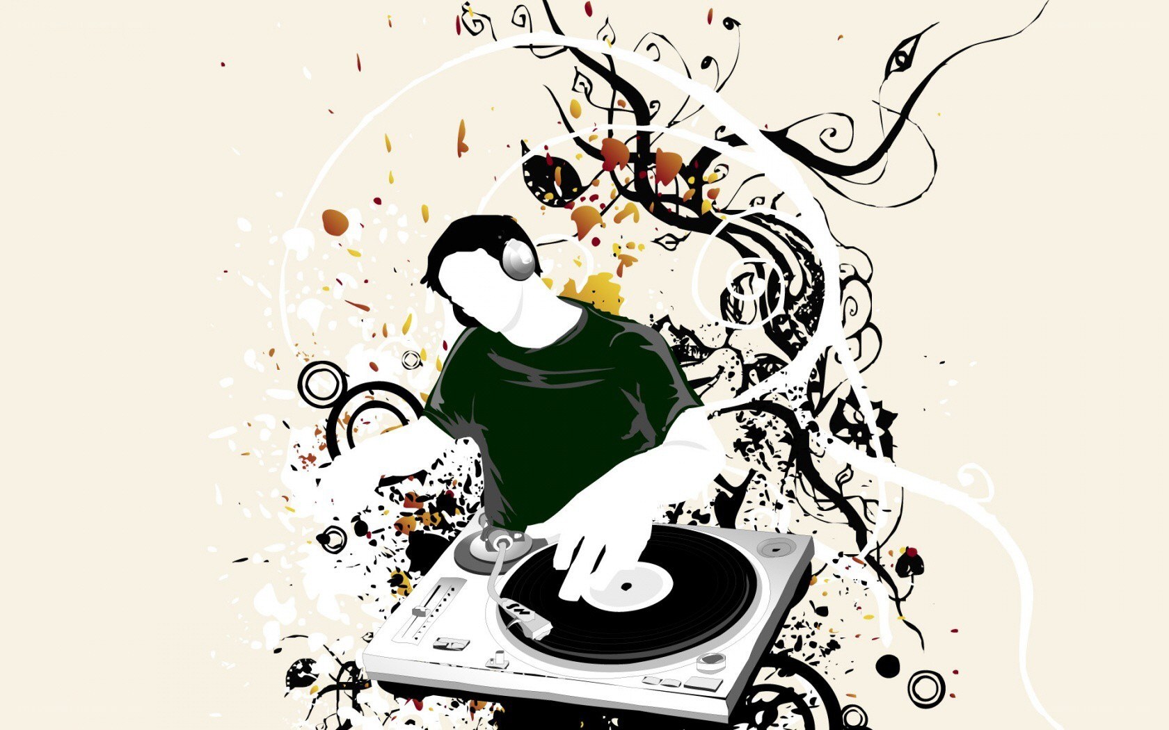 DJ mixing music artwork