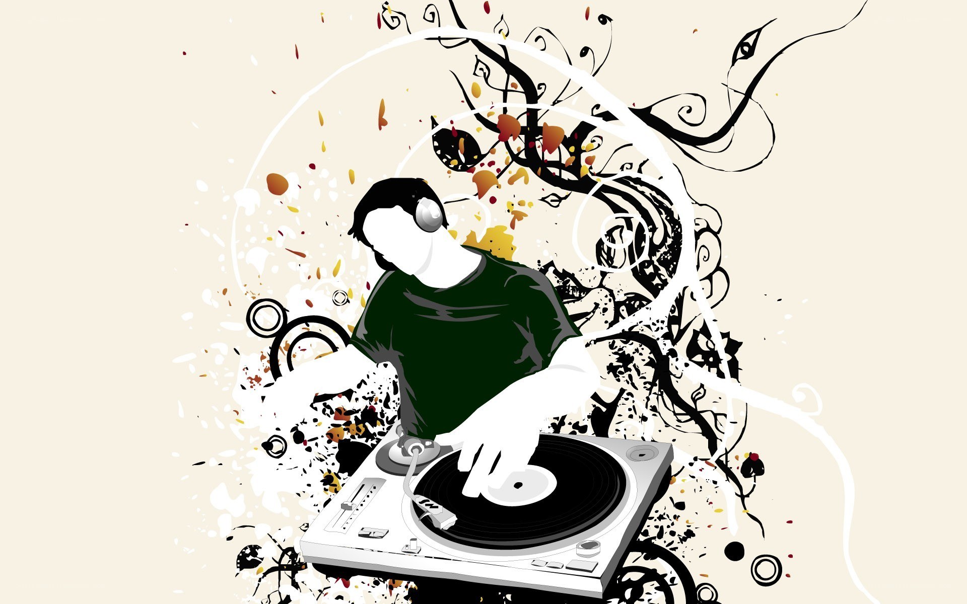 DJ mixing music artwork