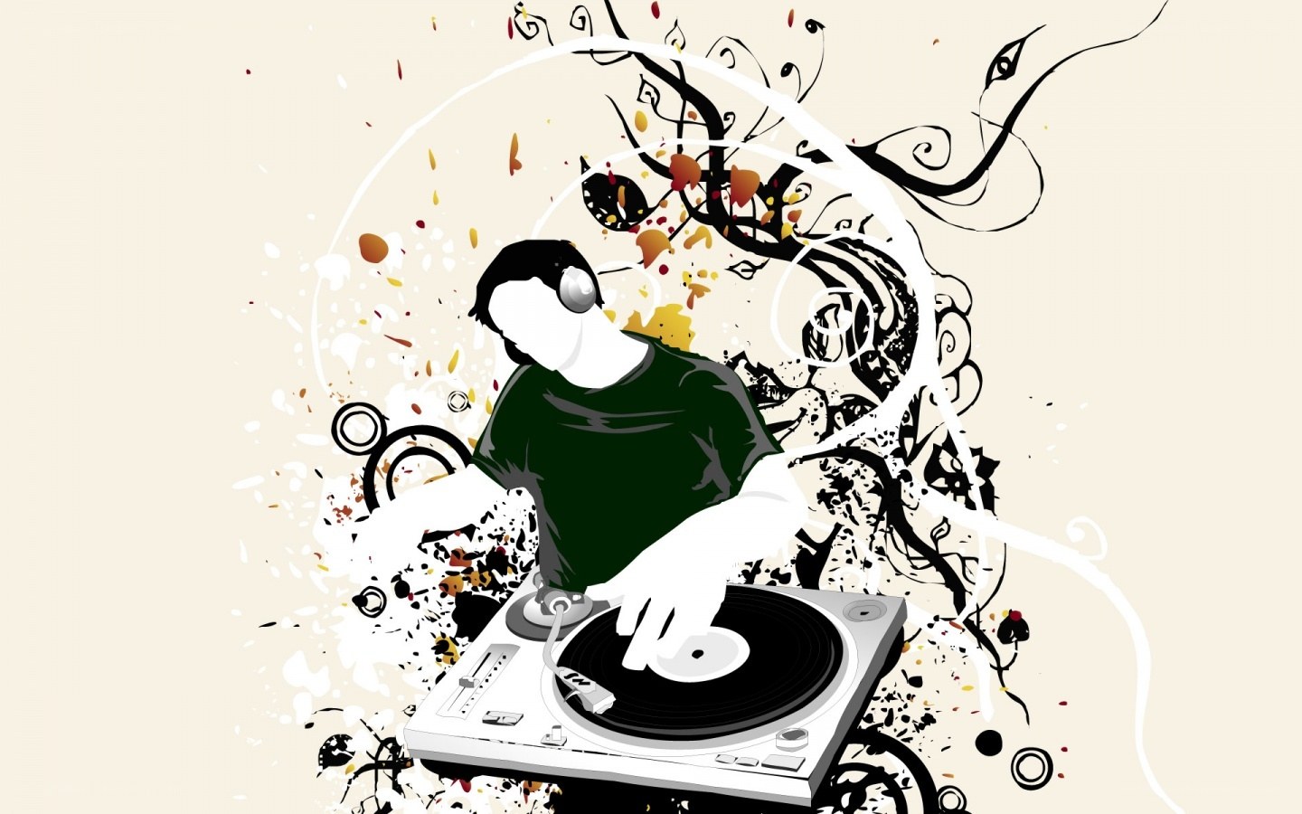 DJ mixing music artwork