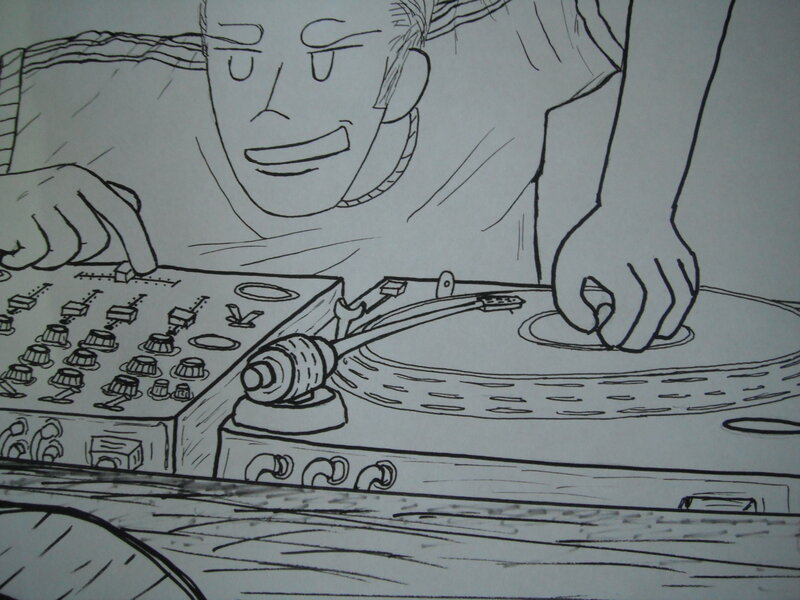 Dj Operating Turntables