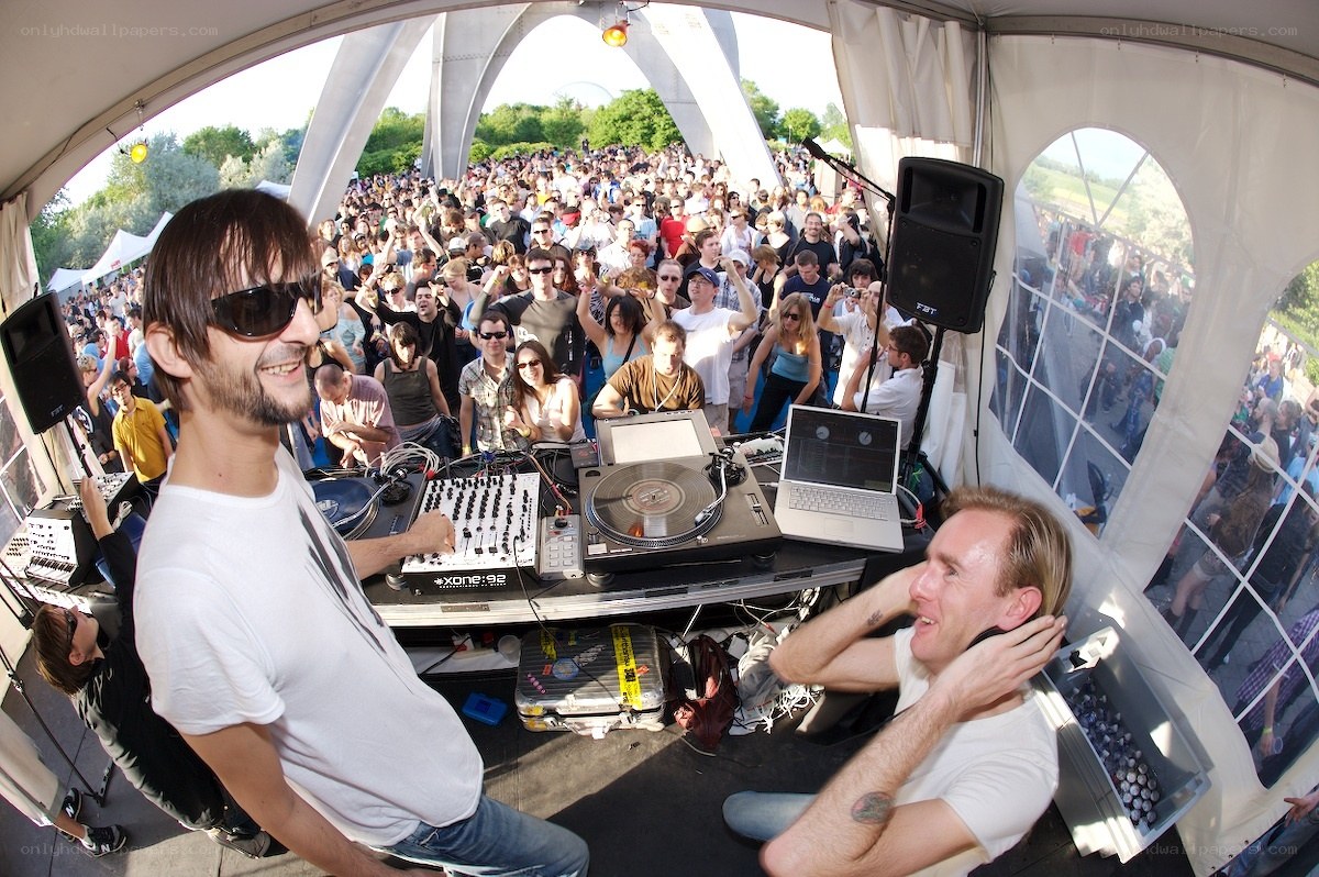 DJ performance at outdoor festival