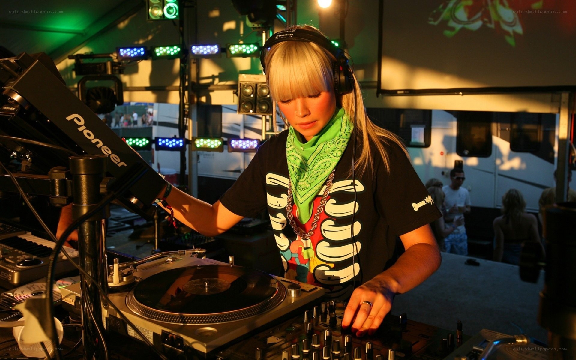 DJ performing at a music event