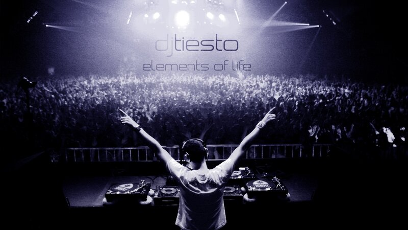 Dj Performing at Concert — Black, Energetic, Night, Photograph, Crowd, Turntables, Stage Lights, White, Gray