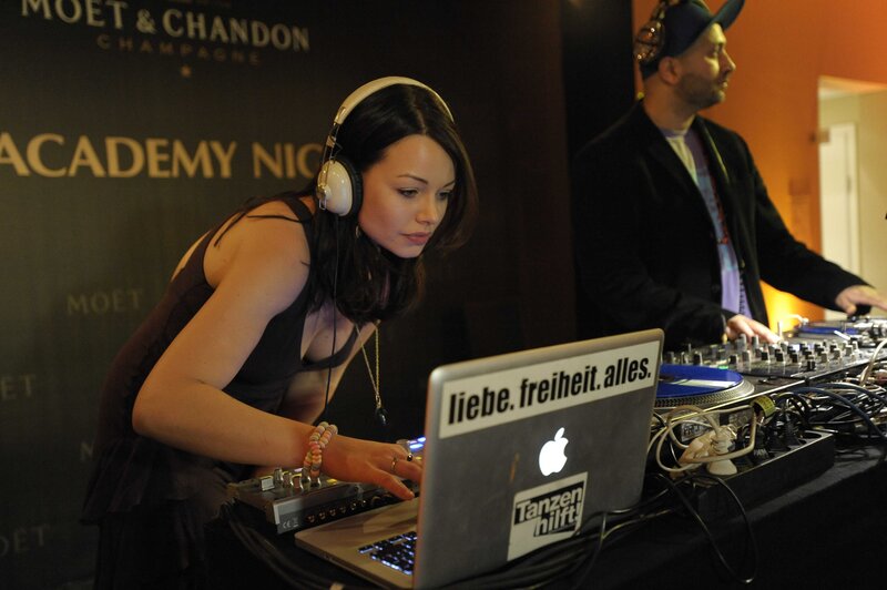 DJ performing at event