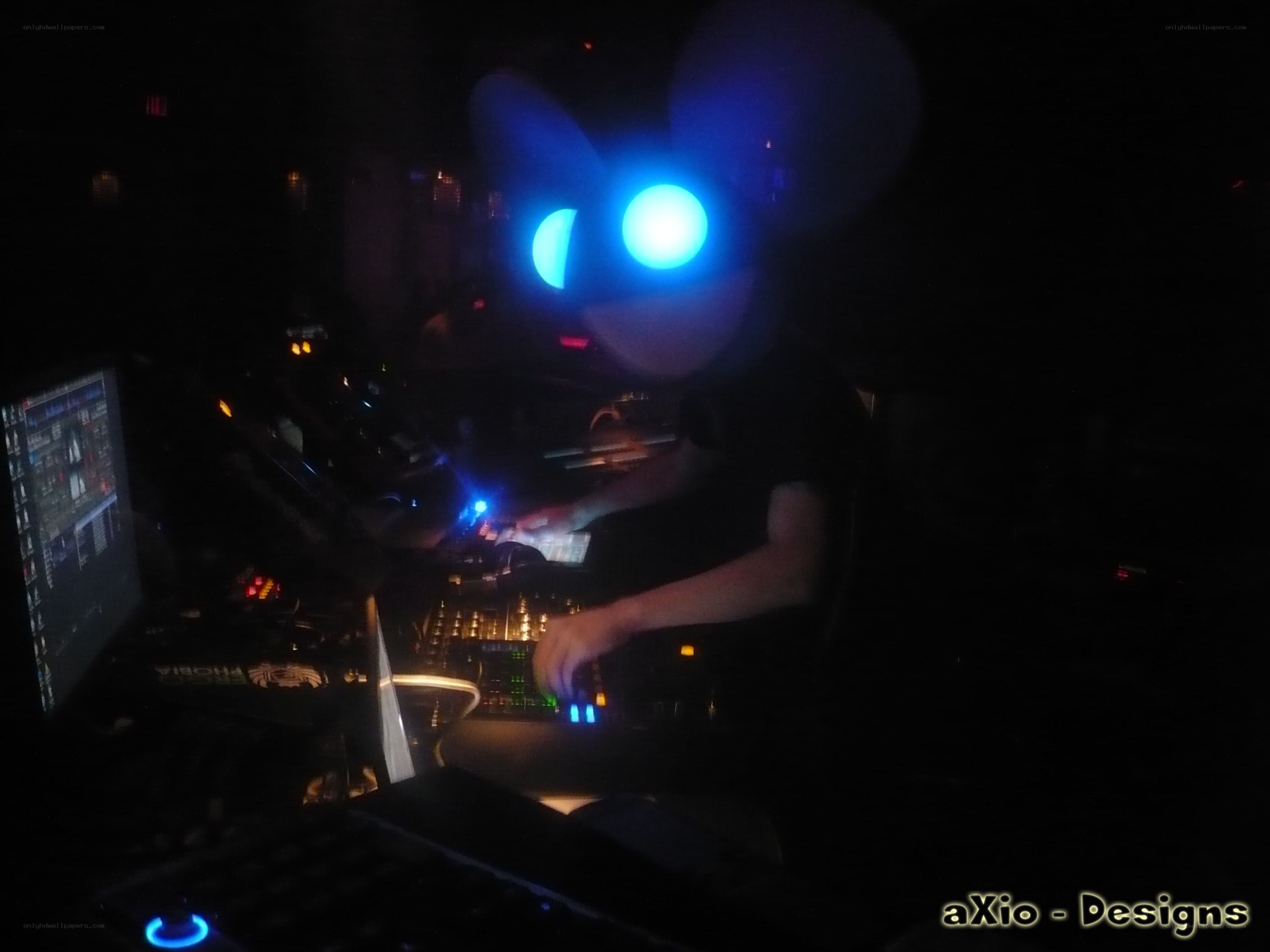 DJ performing at night