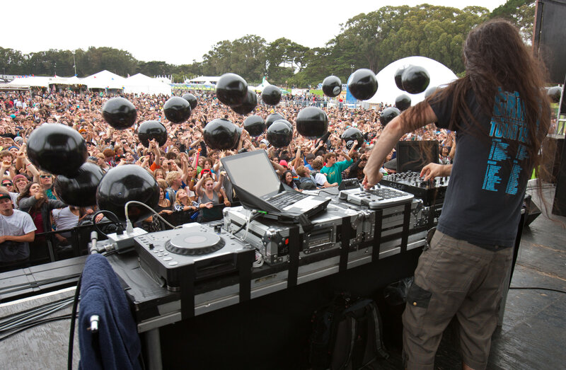 DJ performing at outdoor concert